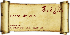 Bersi Édua névjegykártya